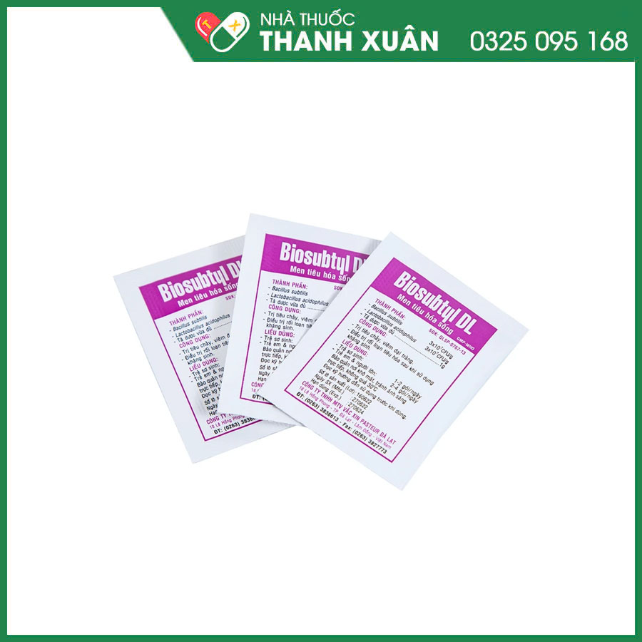 Biosubtyl DL thuốc điều trị tiêu chảy, viêm ruột cấp và mãn tính, rối loạn tiêu hóa